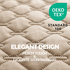 Gogobunny reversible pet blanket shows dark beige and light beige sides.