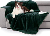 gogobunny waterproof bed blanket forest green folded for quick protection against spills