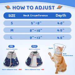 GoGoPaw cat cone collar waterproof material stays clean and durable