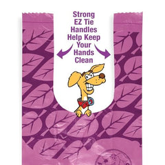 GoGo Stik Happy Dootie Bags ez-tie-handles enable hands-free cleanup during walks.