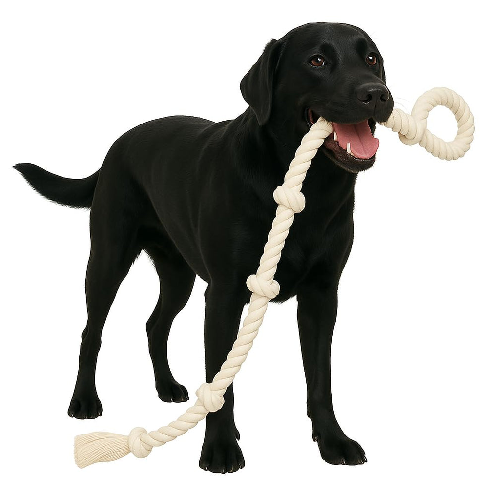 GOGOTAIL heavy-duty rope toy, 51-inch length for long-distance tugging.