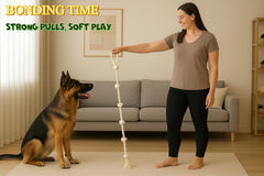 GOGOTAIL white cotton rope toy close-up, safe and non-toxic daily chew.