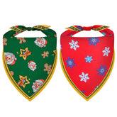 Goherii Christmas Dog Bandanas Santa-Gingerbread-Star pattern enhances festive holiday photos