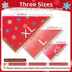 Goherii Christmas Dog Bandanas Snowflakes pattern adds wintry charm to daily walks