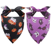 Goherii Halloween Bandana purple spider skull on soft fabric for festive photos