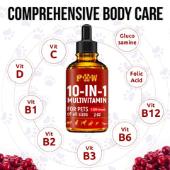 Golden Paw multivitamin drops added to cat food for convenient administration
