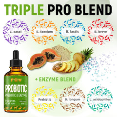Golden Paw organic ingredients label highlights natural probiotic blend on the package
