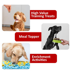Golden Pup Enrichment single-ingredient label emphasizes human-grade quality