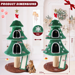 Goldshire cat tree base ensures stability during energetic climbs.