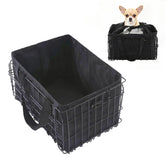 GoldToolSet bike basket front view showcases durable 3mm wire construction for reliability.
