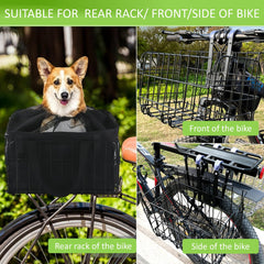 GoldToolSet bike basket liner bag removable closeup shows secure mesh.