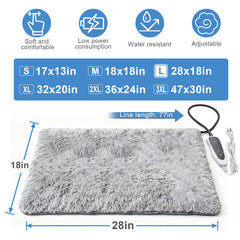 GOLOPET dog heating pad features a smart thermostat switch for adjustable warmth.