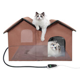 GOLOPET indoor heated cat house front view promotes cozy warmth and pet safety