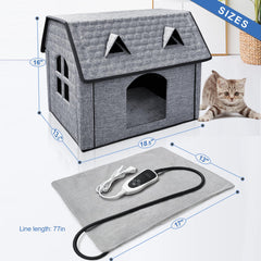 GOLOPET insulated cat house windproof awning blocks drafts and keeps warmth inside.