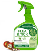 GoneNaturally flea and tick spray on cat bedding for safe pest control.