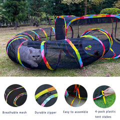 GONPETGP 2-in-1 outdoor play area for cats and small pets.