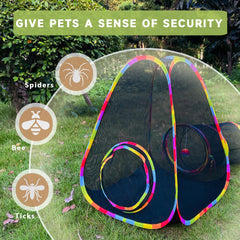 GONPETGP cat tunnel with zipper connects to tent for indoor-outdoor exploration.