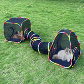 GONPETGP outdoor cat enclosure foldable pop-up enables quick outdoor setup.