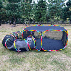GONPETGP outdoor cat enclosure mesh tent for safe sun play.
