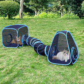GONPETGP outdoor cat enclosure in yard offers safe, spacious play.