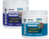 Gonzo Natural Magic Odor Air-Magnet 14oz 2-pack box demonstrates odor elimination at source.
