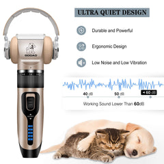 Gooad dog clippers low-noise operation under 60db for calmer sessions