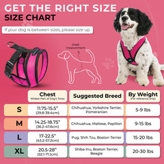 Gooby Comfort X Flamingo Pink patented X-frame reduces neck pressure during walks.
