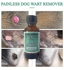 GOOD KARMA NATURALS dog wart remover brush-cap close-up shows precise, gentle application.