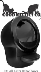 Good Kitty Co SCOOPER Luxury Pro compatibility image suggests secure fit and tidy disposal.