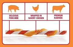 Good ‘n’ Fun Triple Flavor Twists twist-shape invites interactive chewing.