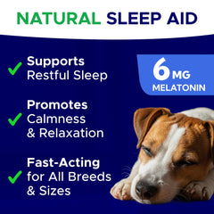 GOODGROWLIES melatonin dog treats chews closeup supports relaxed behavior during fireworks or storms.