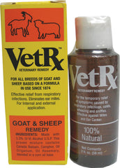 Goodwinol Vetrx Goat and Sheep Remedy bottle for all-breed routine care.