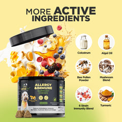 Googipet colostrum chew detail communicates immune-building nutrients for daily wellness.