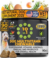 GOOGIPET Premium 10-in-1 dog vitamins bottle—daily chews for joint and gut support.