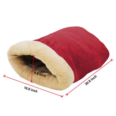 Goopaws burgundy cup nest creates a fluffy open lounging space