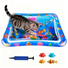 Goopreen Cat Water Mat with glowing fish for interactive play.