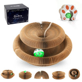 Goosheep Accordion Magic Organ cat scratcher board in use to encourage active indoor play.