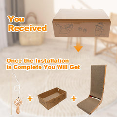 Goosheep Cardboard Scratching Board offers a cozy, claw sharpening spot