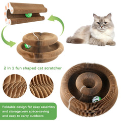Goosheep deformable-design wraparound track scratcher allows varied shapes for extended play