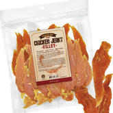 Gootoe chicken jerky dog treat pack shot highlights high protein reward for dogs