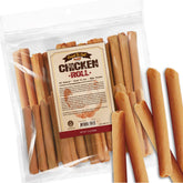 Gootoe dog treats packaging shows chicken jerky roll with resealable pouch for freshness