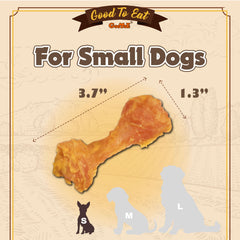 Gootoe long-lasting turkey tendon chew image highlights extended chew time for dogs.