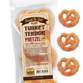 Gootoe turkey tendon 3-count pack close-up shows long-lasting chew for medium dogs