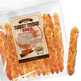 Gootoe turkey tendon braid medium 16oz—long-lasting chew for dogs.