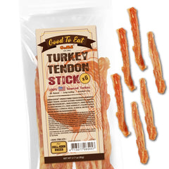 Gootoe turkey tendons dog-stick USA-sourced image shows a long-lasting chew.