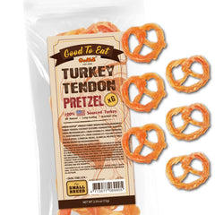 Gootoe Turkey Tendons for Dogs packaging shows a ready-to-serve 6-count pack.