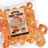 Gootoe turkey tendons packaging image shows USA-sourced ingredients for quality dog treats.