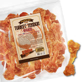 Gootoe Turkey Tendons pack front highlighting USA-sourced ingredients for a long-lasting chew.