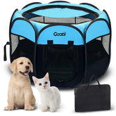 Goozii portable dog playpen interior shows roomy space for small pets' playtime