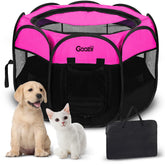 Goozii portable large pet playpen open shows roomy interior for supervised play